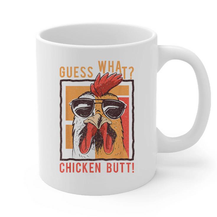 Guess What Chicken Butt DadSiblingsFriends Humor Small Graphic Print Coffee Mug