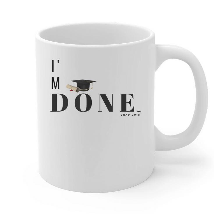 I'm Done College High School Graduation Senior Graphic Print Coffee Mug