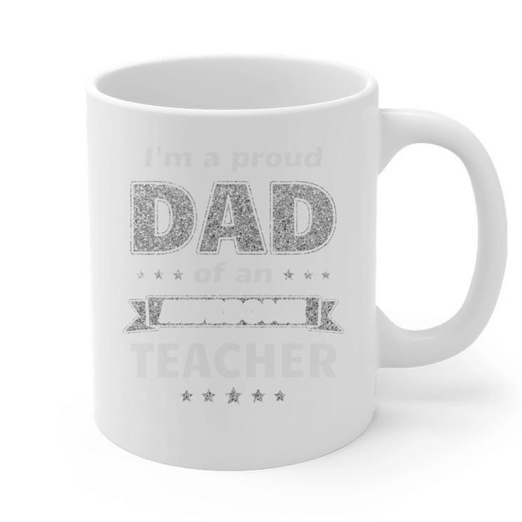 I'm A Proud Dad Of An Awesome Teacher Graduation Graphic Print Coffee Mug