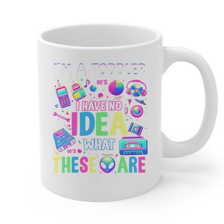 I'm A Toddler I Have No Ideas Retro Vintage 90s Nostalgia Graphic Print Coffee Mug