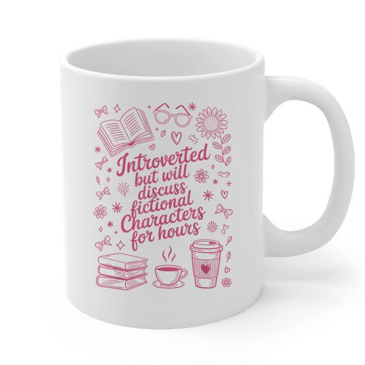 Introvert Fictional Character Read Books Lover Reading Graphic Print Coffee Mug
