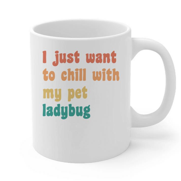 Introvert Pet Ladybug Mom Graphic Print Coffee Mug