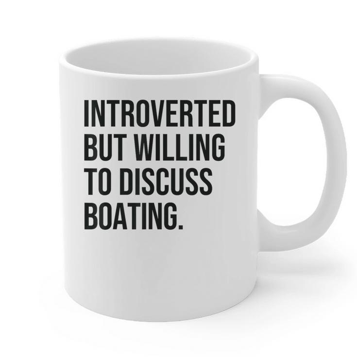 Introverted Boater Boating Introvert Graphic Print Coffee Mug