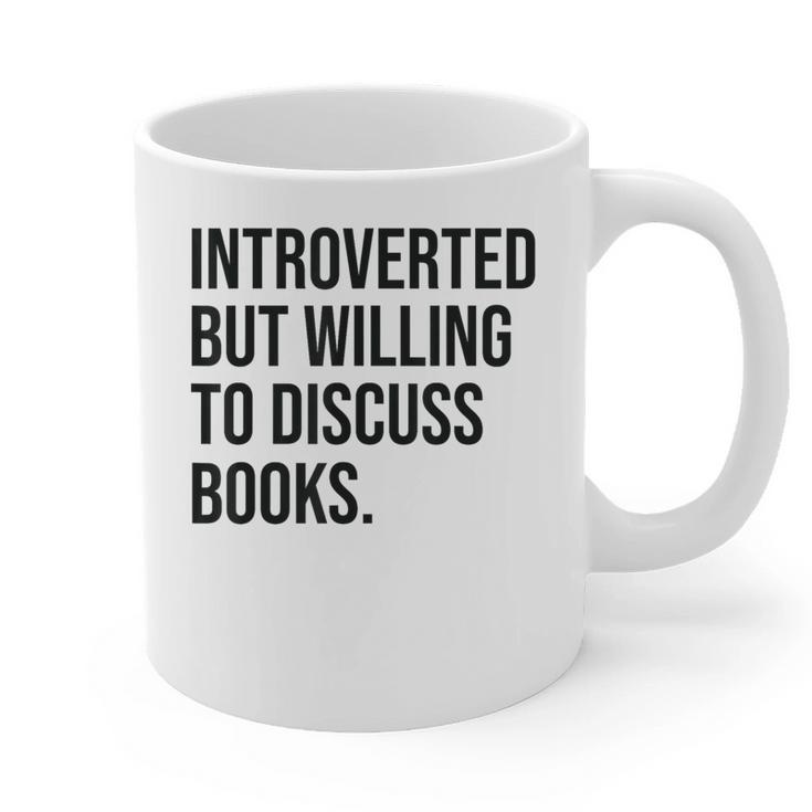 Introverted Bookworm Books Introvert Graphic Print Coffee Mug