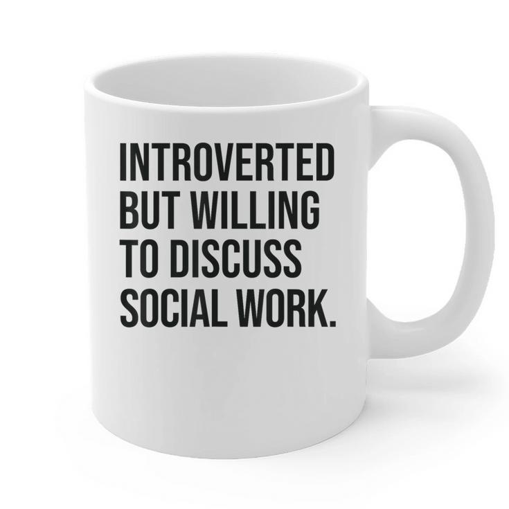 Introverted Caseworker Social Work Introvert Graphic Print Coffee Mug