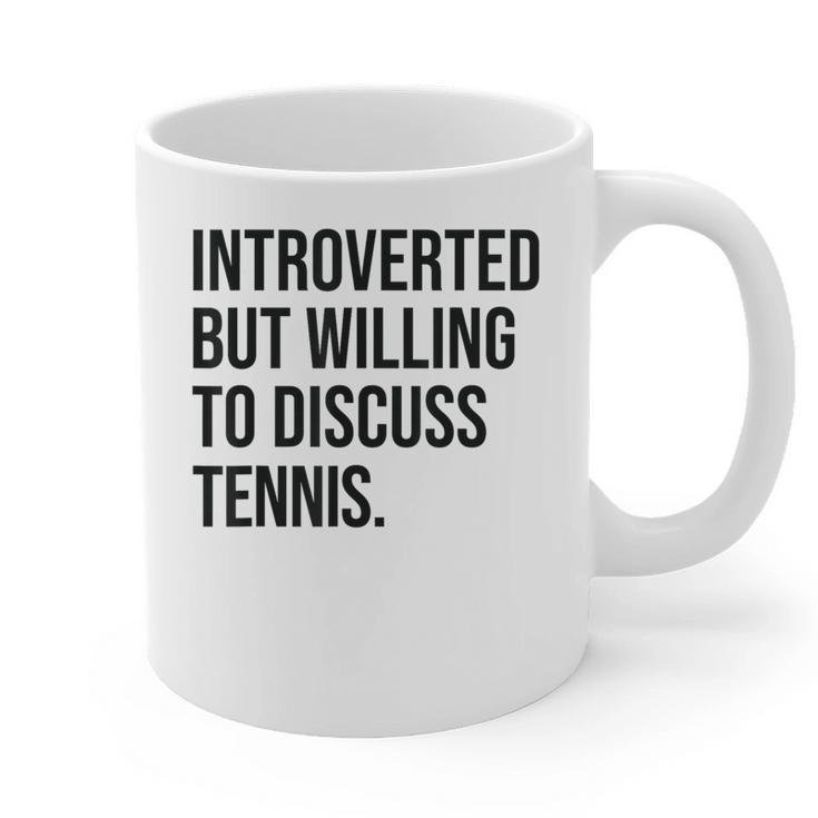 Introverted Tennis Player Tennis Introvert Graphic Print Coffee Mug