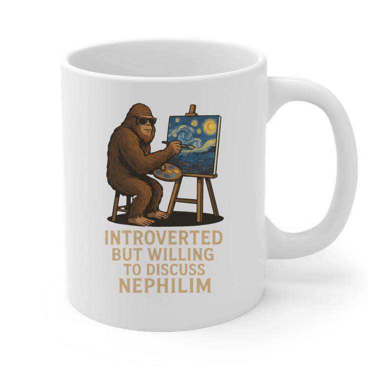 Introverted But Willing To Discuss Nephilim Graphic Print Coffee Mug