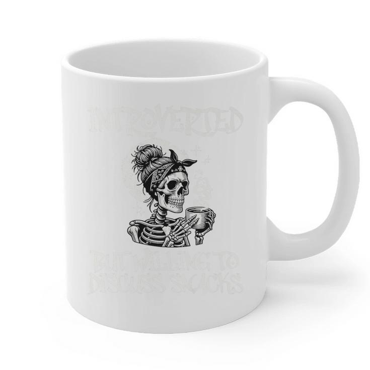 Introverted But Willing To Discuss Snacks Coffee Premium Graphic Print Coffee Mug