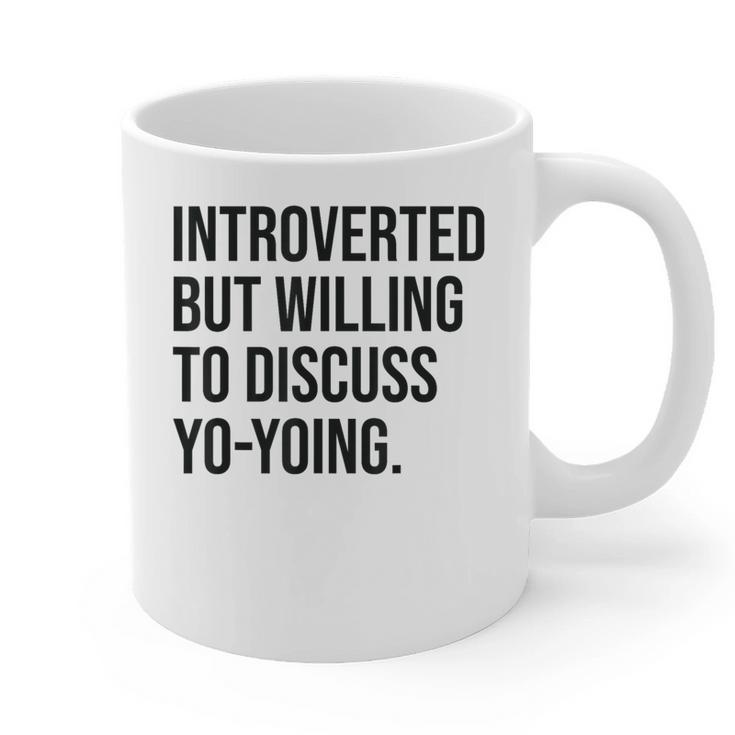Introverted Yoyo Toy Player Yo-Yo Introvert Graphic Print Coffee Mug