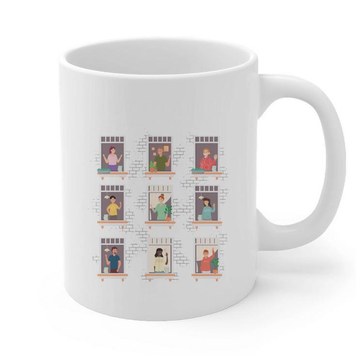 Introverts Unite Sarcastic Joke Humor Sarcasm Graphic Print Coffee Mug
