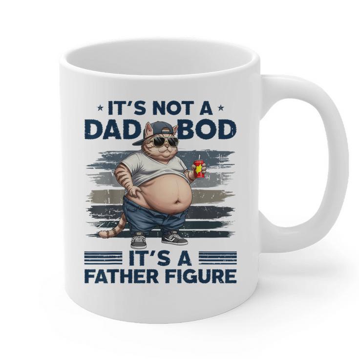 It's Not A Dad Bod It's Father Figure Fat Cat Vintage Graphic Print Coffee Mug
