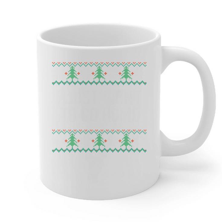 I Just Want To Go Home Ugly Anti Christmas Sweater Introvert Graphic Print Coffee Mug