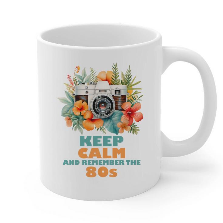Keep Calm And Remember The 80s Retro Vintage Nostalgia Premium Graphic Print Coffee Mug