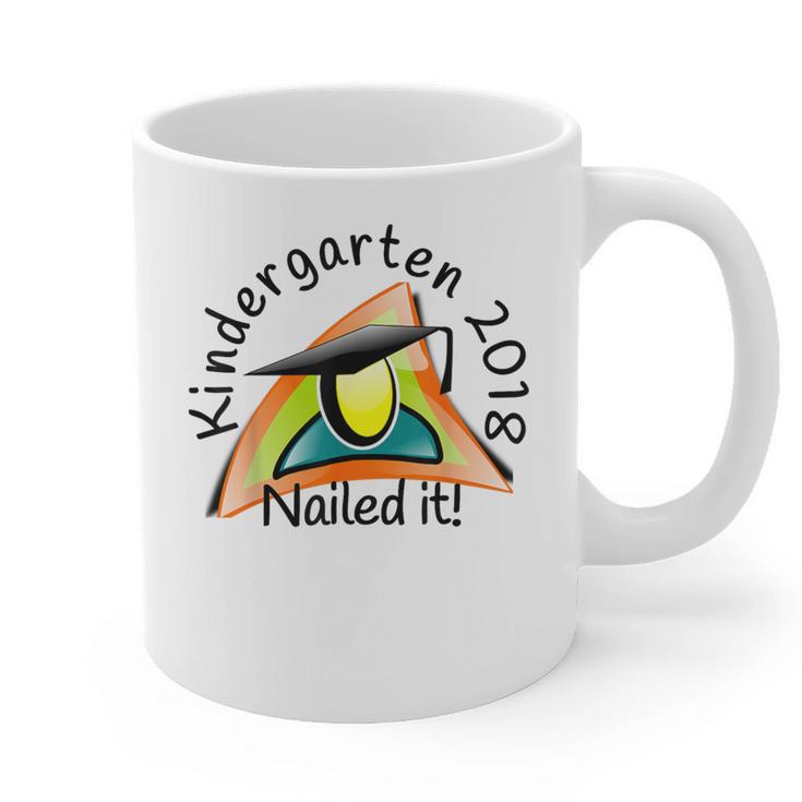 Kids Kindergarten 2018 Nailed It Graduation Graphic Print Coffee Mug