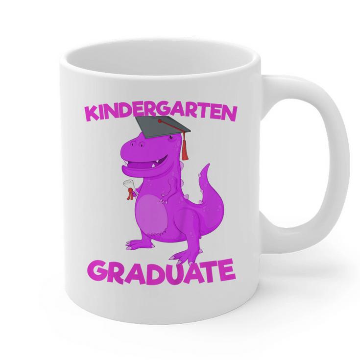 Kids Kindergarten Graduation Idea For Girls Dinosaur Graphic Print Coffee Mug