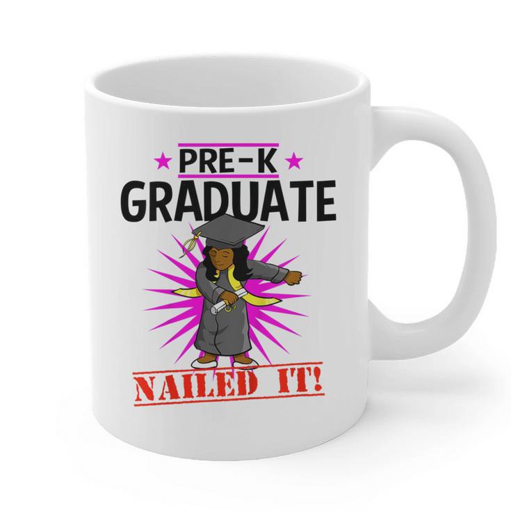 Kids Pre K Graduation Flossing Girl Nailed It Graduate Girls Graphic Print Coffee Mug