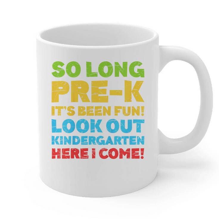 Kids So Long PRE-K It's Been Fun Shirt Boy Girl Graduation Graphic Print Coffee Mug