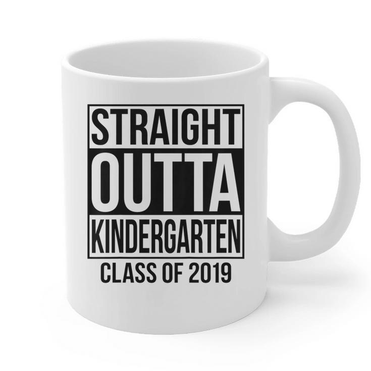 Kids Straight Outta Kindergarten Class Of 2019 Graduation Graphic Print Coffee Mug