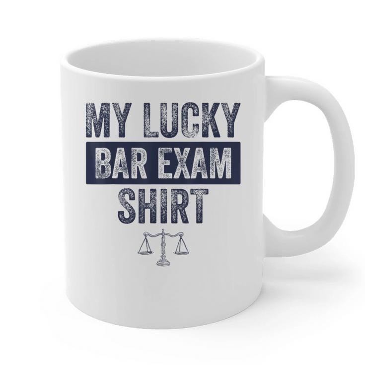 Law School Graduation Him Her Lucky Bar Exam Graphic Print Coffee Mug