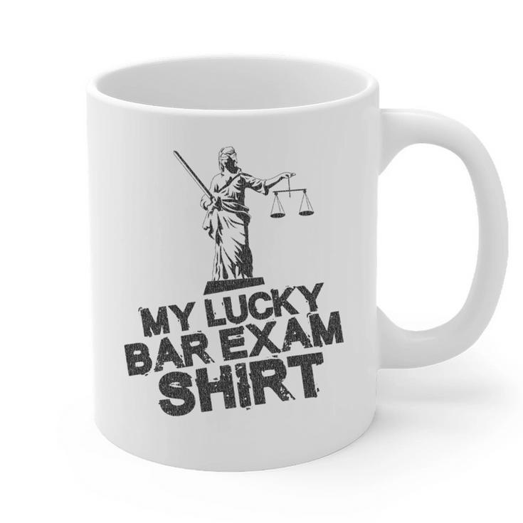 Law School Graduation My Lucky Bar Exam Shirt Lawyer Graphic Print Coffee Mug