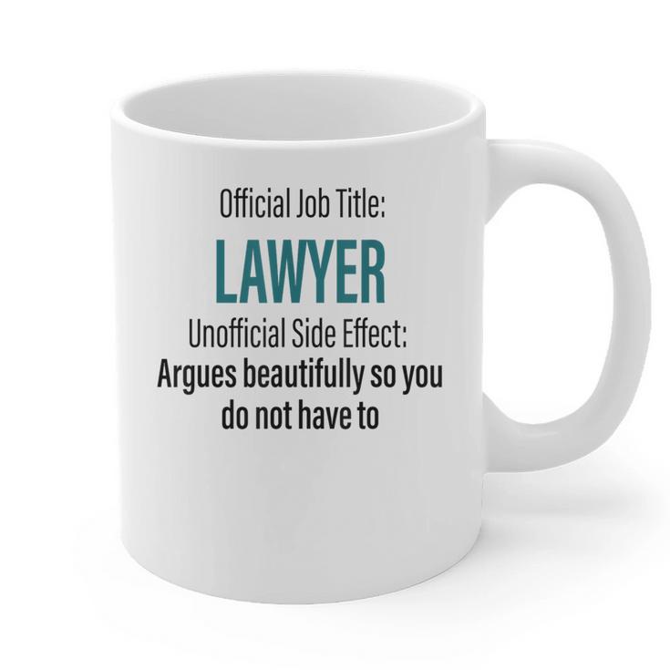 Lawyer Definition Quote Attorney Student Graduation Graphic Print Coffee Mug