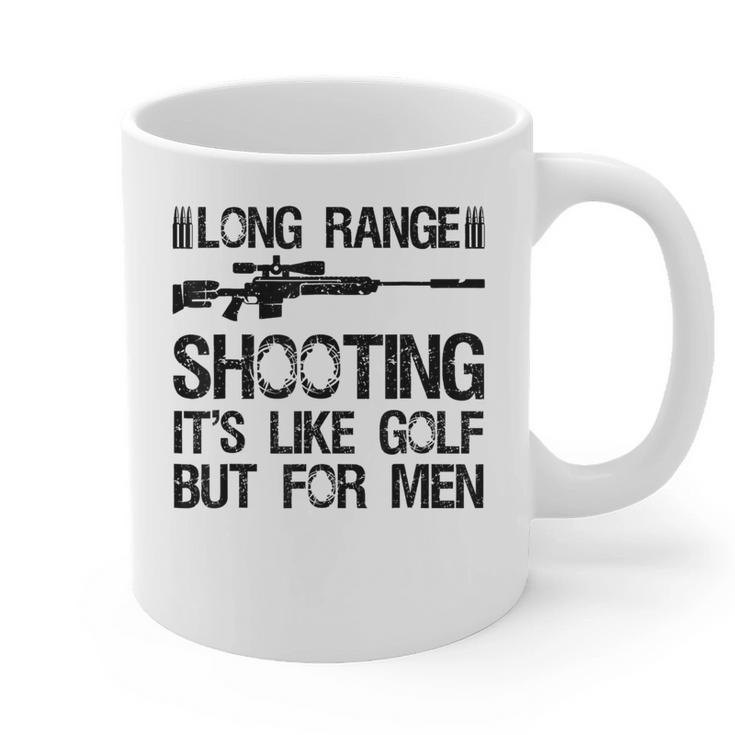Long Range Shooting It's Like Golf But For Men Dad Men Graphic Print Coffee Mug