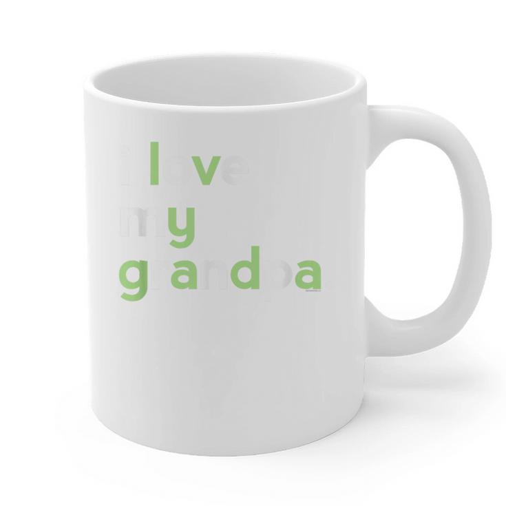 I Love My Grandpa Shirt For Boys Dad Papa Fathers Day Tee Graphic Print Coffee Mug