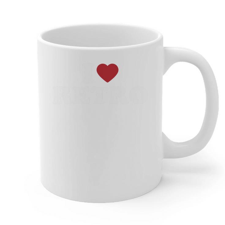 I Love Retro Vintage 80s 90s Nostalgia Premium Tri-Blend Graphic Print Coffee Mug