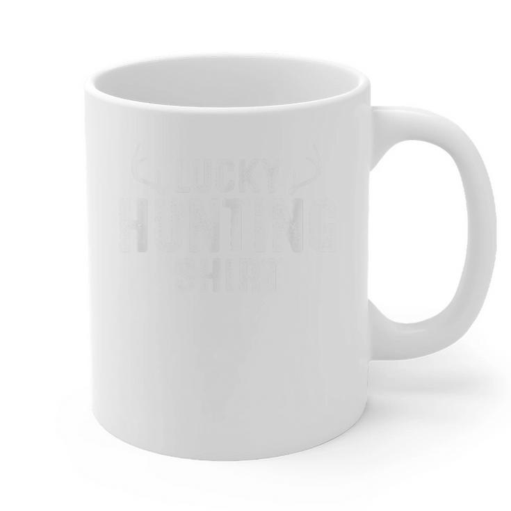 Lucky Hunting Shirt Deer Hunter Dad For Hunters Graphic Print Coffee Mug