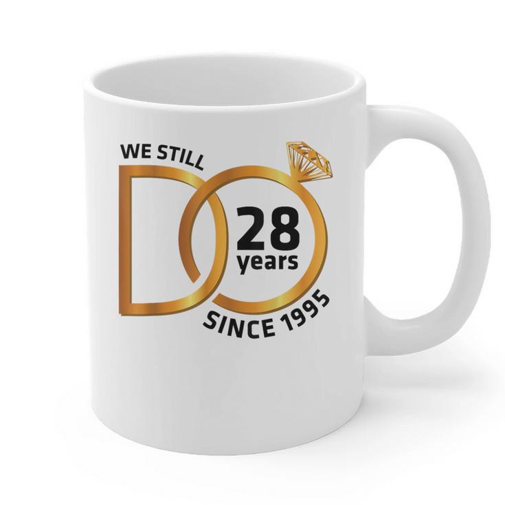 Marriage Memory Wife Husband We Still Do 28 Years Since 1995 Graphic Print Coffee Mug
