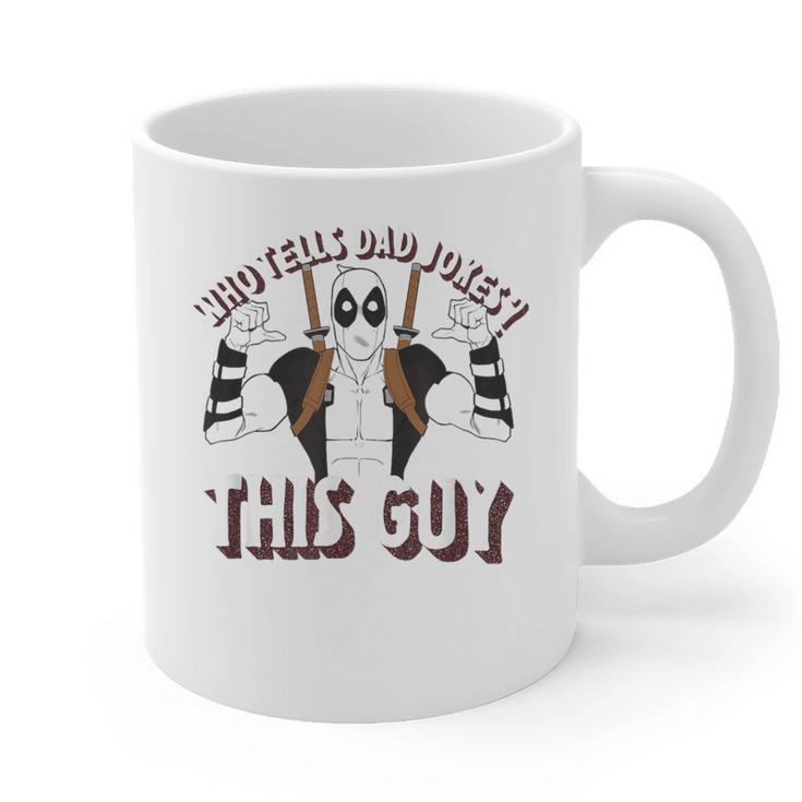 Marvel Deadpool Father's Day Who Tells Dad Jokes This Guy Graphic Print Coffee Mug