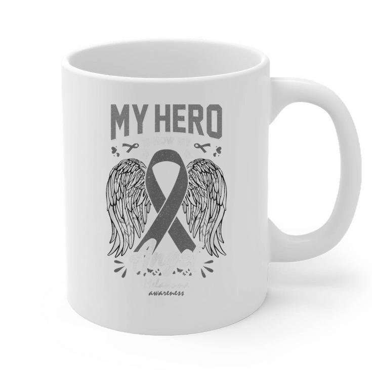 Melanoma Skin Cancer Hero Angel Memory Support Family Graphic Print Coffee Mug