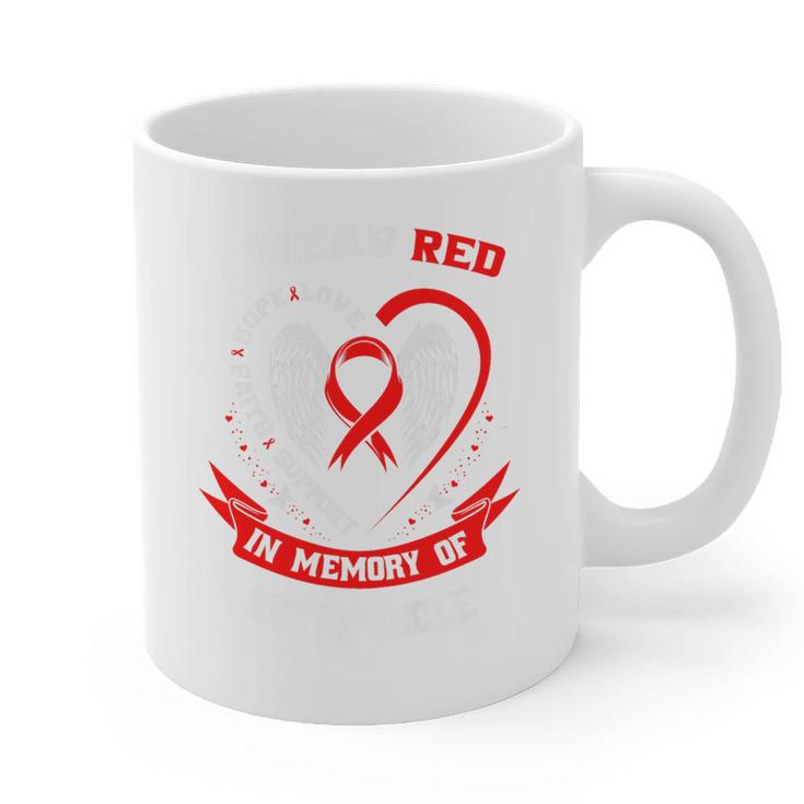 In Memory Of Great Uncle Heart Disease American Heart Month Premium Graphic Print Coffee Mug