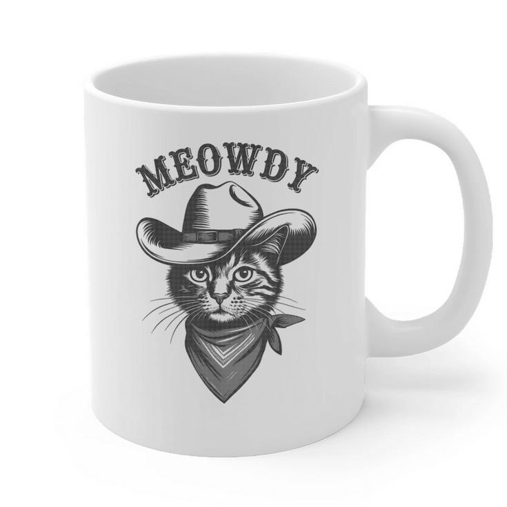Meowdy Cat Cowboy Western Graphic Cat Lady Cat Dad Graphic Print Coffee Mug