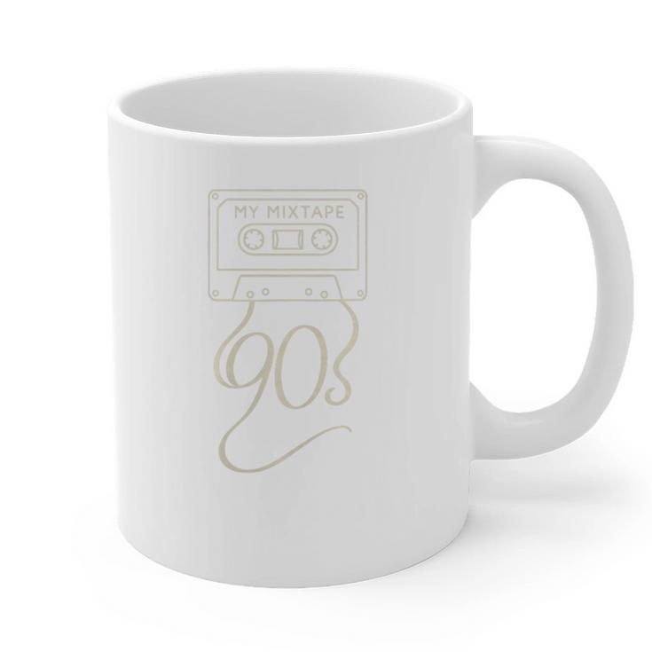My Mixtape 90s – Retro Cassette Tape Nostalgia Premium Tri-Blend Graphic Print Coffee Mug
