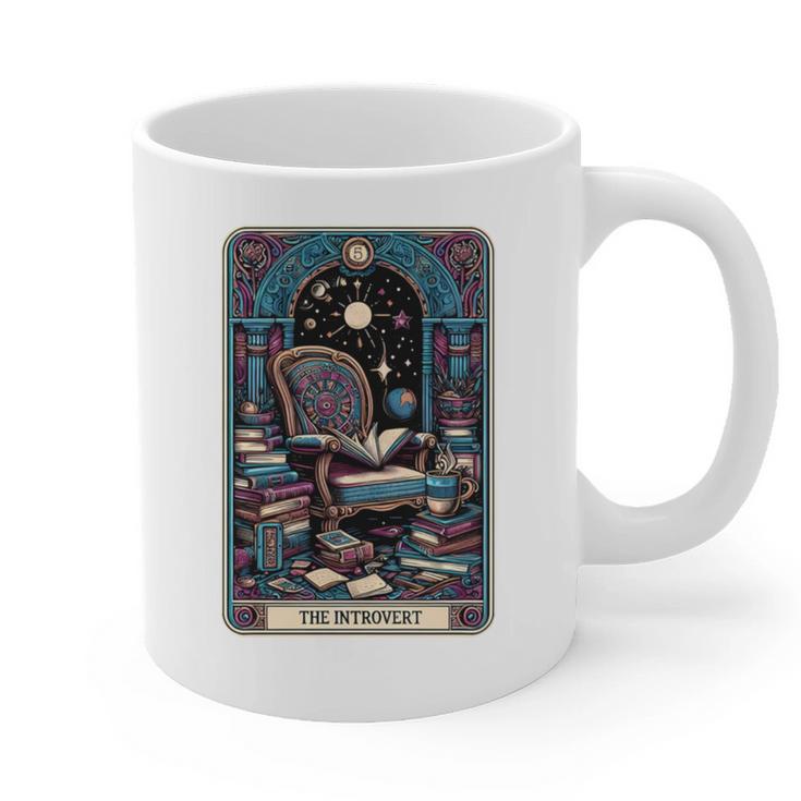 Mystical Library Book Reader The Introvert Tarot Card Graphic Print Coffee Mug Mystical Library Book Reader The Introvert Tarot Card Graphic Print Coffee Mug