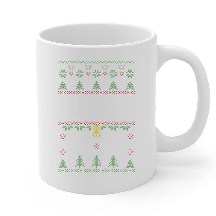 No Hugs Introvert Ugly Christmas Sweater Style Graphic Print Coffee Mug