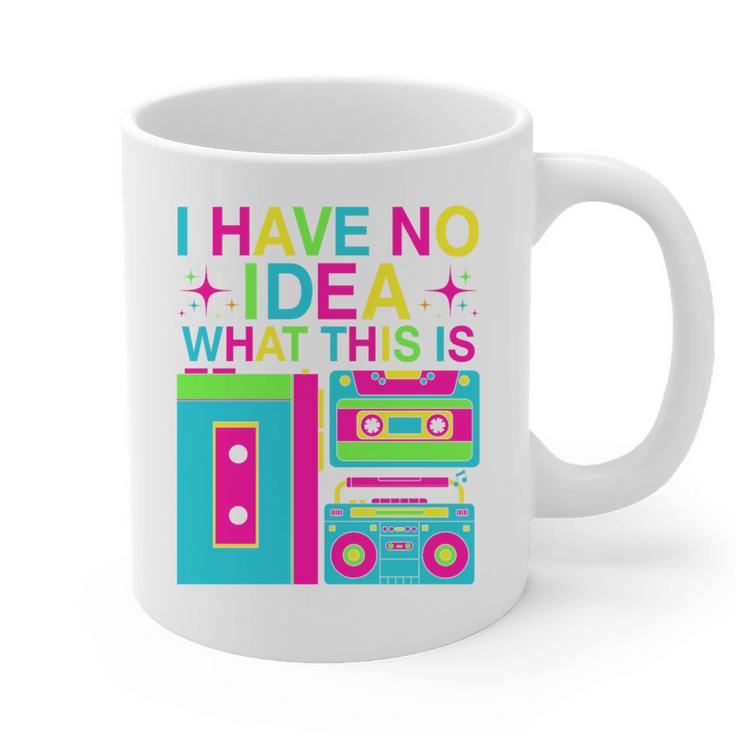 I Have No Idea What This Is Retro 70's 80's 90's Nostalgia Premium Tri-Blend Graphic Print Coffee Mug