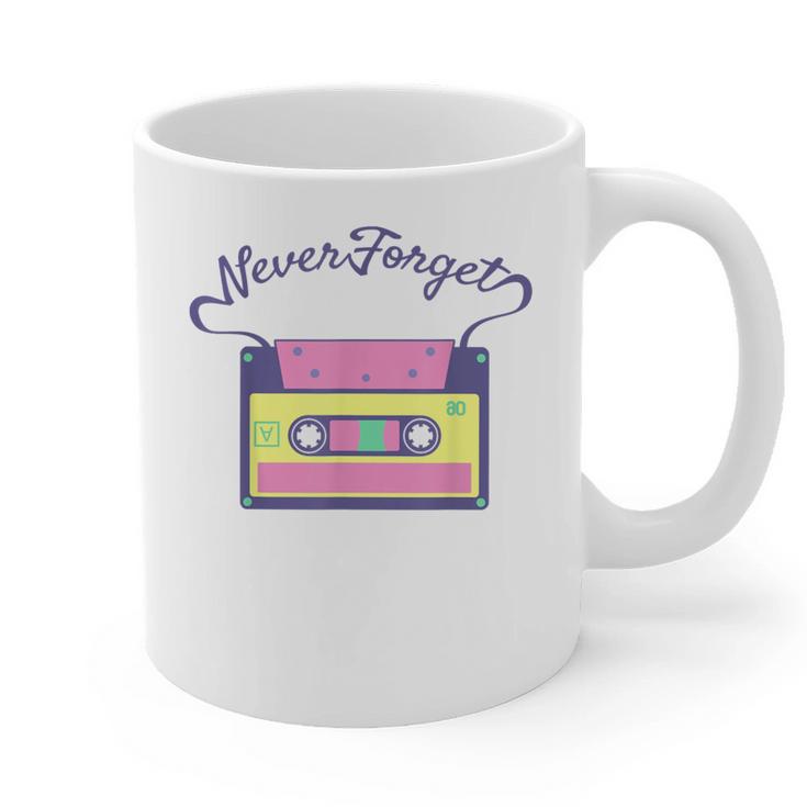 Nostalgia 1980s 80s 90s Costume Party Never Forget Graphic Print Coffee Mug