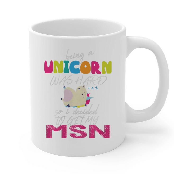 Nurse MSN Graduation Unicorn T-Shirt Nursing School Graphic Print Coffee Mug