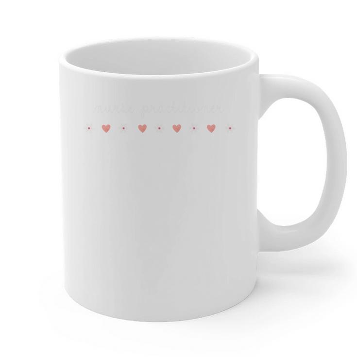 Nurse Practitioner Valentines Day NP Graduation Love Hearts Graphic Print Coffee Mug
