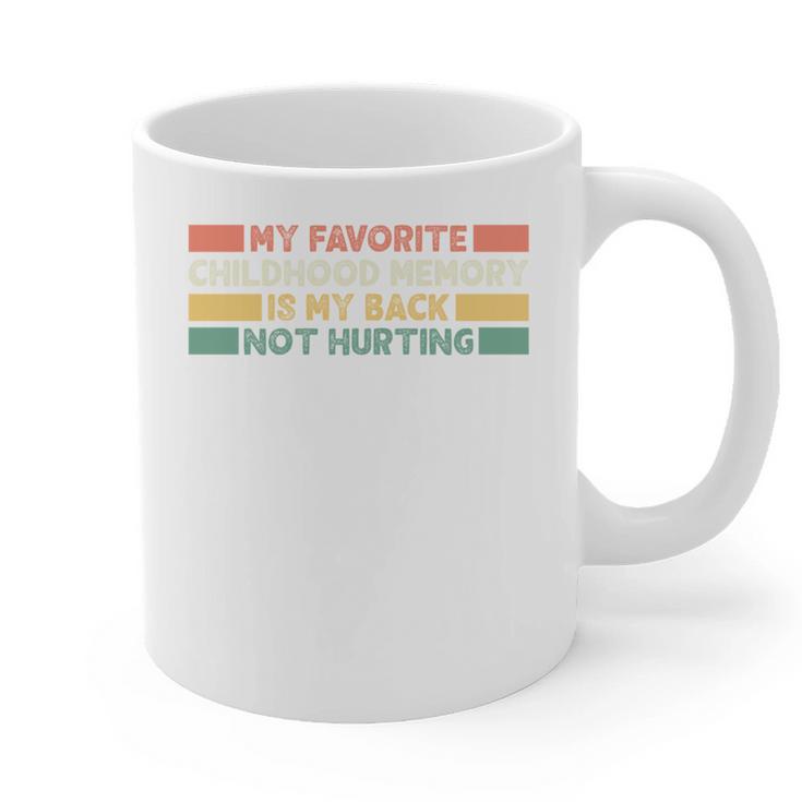 Old Man Woman Senior Citizen Back Not Hurting Memory Graphic Print Coffee Mug