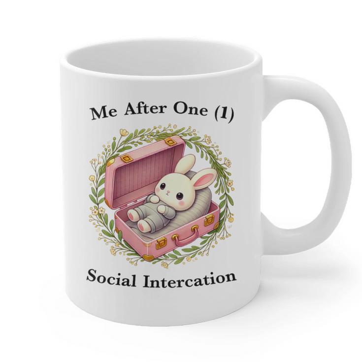 Me After One Social Interaction Introvert Saying Graphic Print Coffee Mug