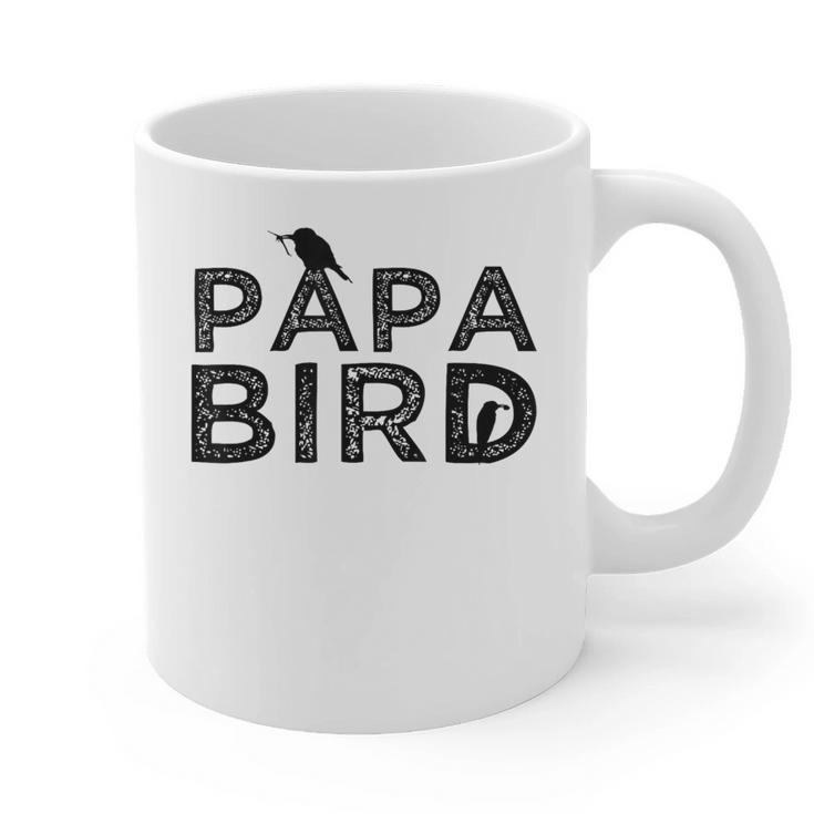 Papa Bird Father Day Dad Birds Quote Saying Graphic Print Coffee Mug