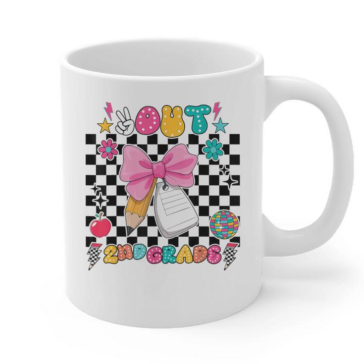 Peace Out 2nd Grade Graduation Last Day School Second Grade Graphic Print Coffee Mug
