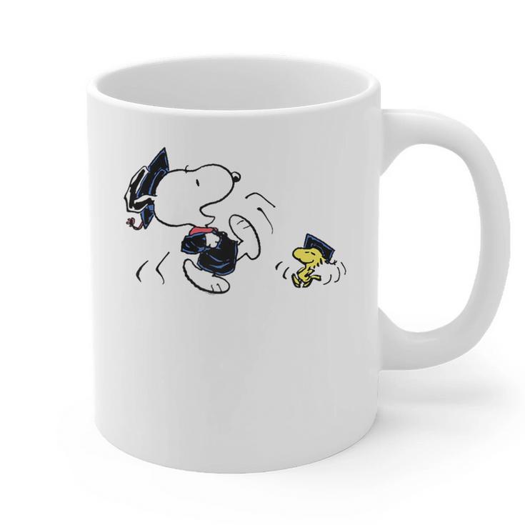 Peanuts Graduation Squad Snoopy Woodstock Raglan Baseball Tee Graphic Print Coffee Mug