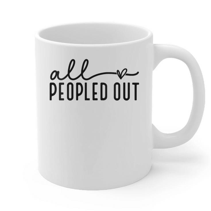 All Peopled Out Introvert Graphic Print Coffee Mug