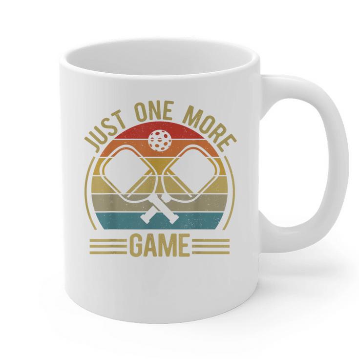 Pickleball-Shirt Just One More Game Dad Mom Women Men Graphic Print Coffee Mug