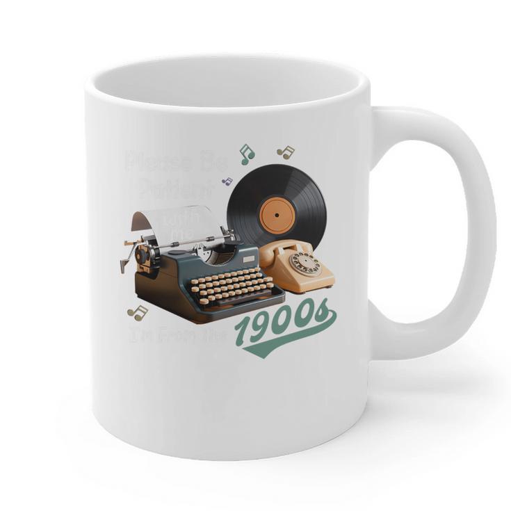 Please BePatient I'm From The 1900s Sarcastic Joke Premium Tri-Blend Graphic Print Coffee Mug