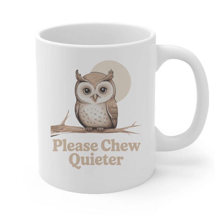 Please Chew Quieter Introvert Christmas Bird Lover Graphic Print Coffee Mug